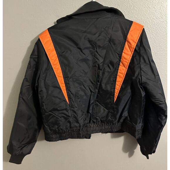 Bombardier Sportswear Moto•Ski Mens Small Black Orange Bomber Jacket Vintage - Picture 7 of 7